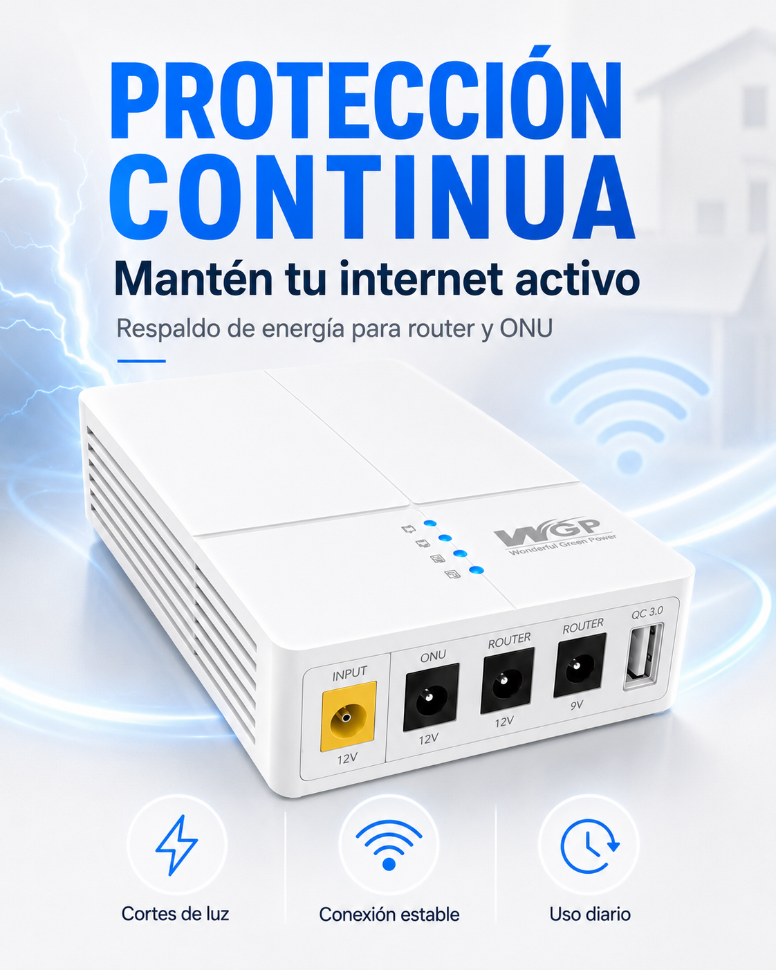 Mini UPS ROMALTA 13500mAh - respaldo de energía para mantener router y ONU activos