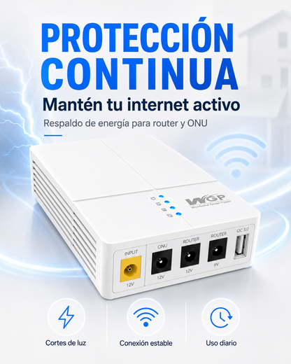 Mini UPS ROMALTA 13500mAh - respaldo de energía para mantener router y ONU activos